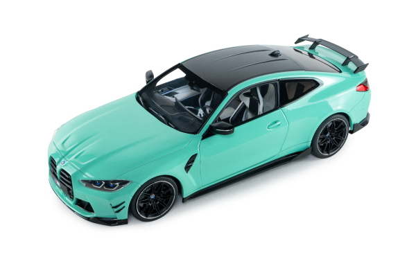 Solido 421186560 - 1:18 BMW M4 türkis Performance Parts – Solido Works Turquoise – 2025, S1814501